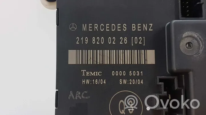 Mercedes-Benz CLS C219 Autres unités de commande / modules A2198202126