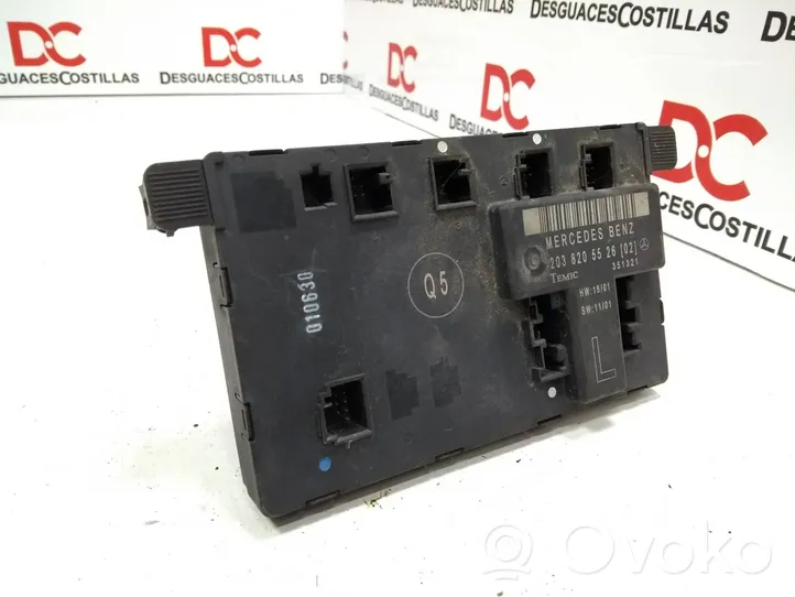 Mercedes-Benz C W203 Centralina/modulo chiusura centralizzata portiere 2038205526