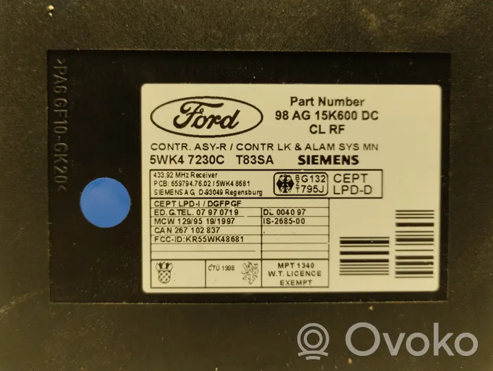 Ford Focus Centralina/modulo chiusura centralizzata portiere 98AG15K600DC