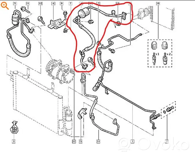 Renault Kangoo I Inne elementy układu klimatyzacji A/C 8200501472