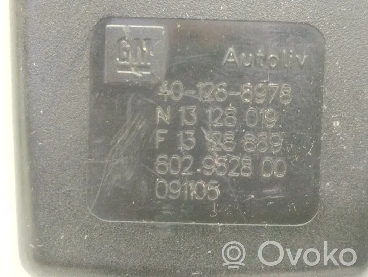 Opel Astra H Pas bezpieczeństwa fotela tylnego środkowego 602962800