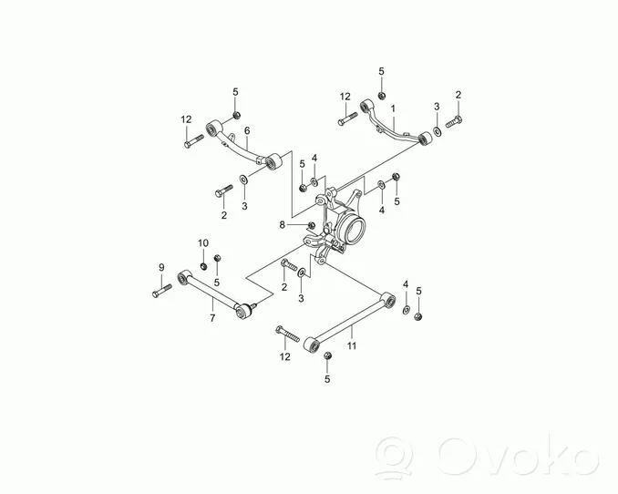 SsangYong Rodius Braccio di controllo sospensione posteriore 4541014000