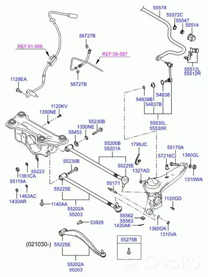 Hyundai Santa Fe Bras de contrôle arrière - meta kaip - bras de suspension arrière 5520426700