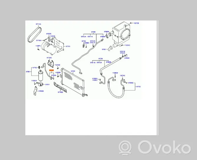 Hyundai Atos Classic Inne elementy układu klimatyzacji A/C 9776105510