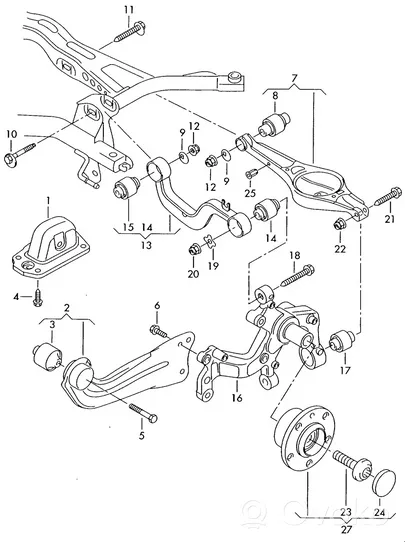 Seat Altea Rear control arm 1K0505311AB