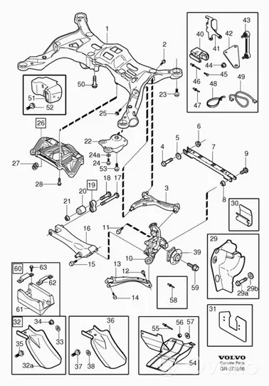 Volvo S80 Bras de contrôle arrière - meta kaip - bras de suspension arrière 9200217