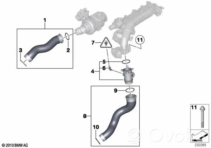 BMW 1 F20 F21 Turboahtimen öljyletku 11617810617