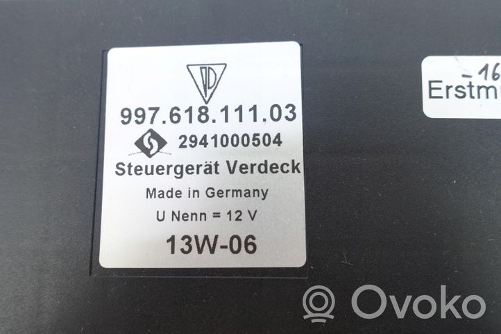 Porsche 911 997 Inne komputery / moduły / sterowniki STEROWNIK DACHU PORSCHE 9