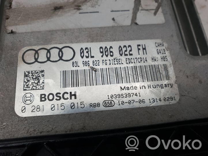 Audi A4 S4 B8 8K Moottorin ohjainlaite/moduuli 03L906022FH