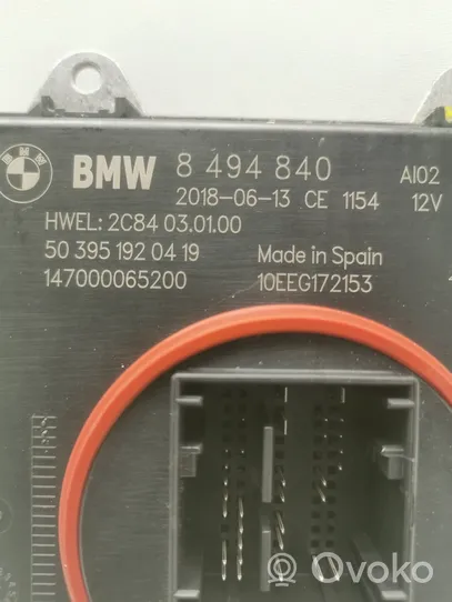 BMW 7 G11 G12 Module de ballast de phare Xenon 8494840