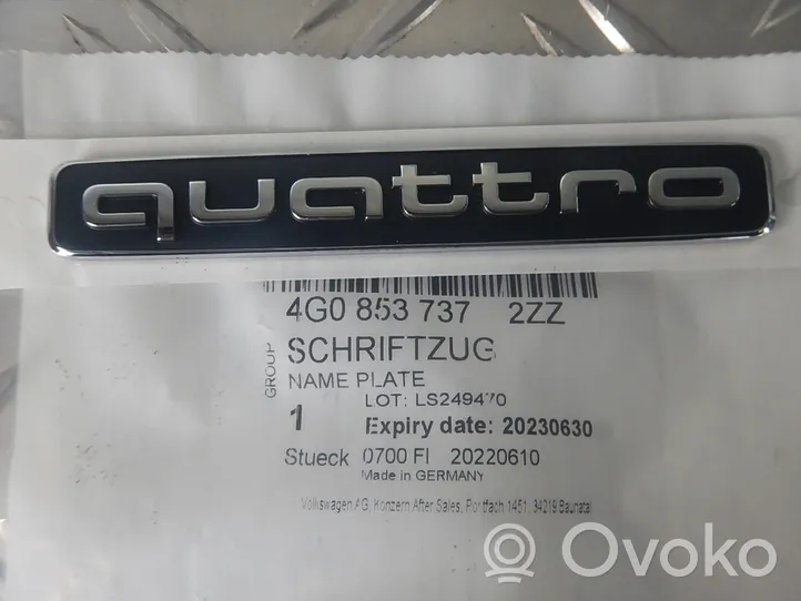 Audi A6 S6 C7 4G Kiti ženkliukai/ užrašai 4G0853737