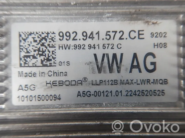 Volkswagen Tiguan Ajovalojen virranrajoitinmoduuli Xenon 992941572CE