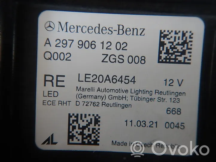 Mercedes-Benz EQS V297 Faro/fanale A2979061202