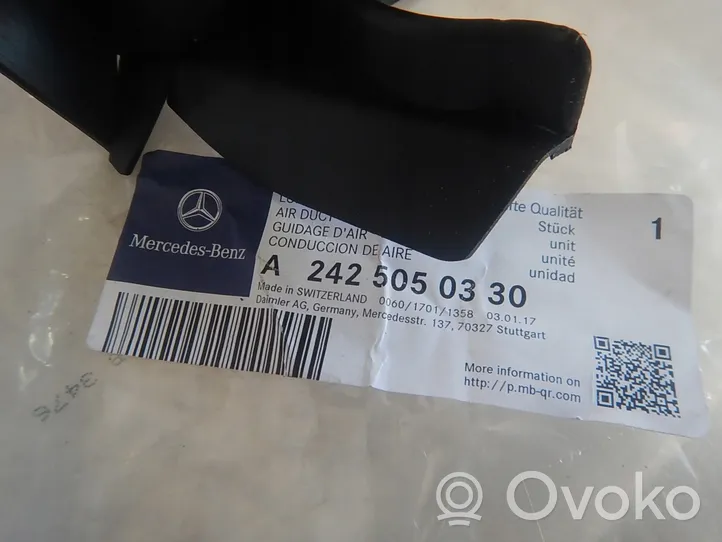 Mercedes-Benz B W246 W242 Välijäähdyttimen ilmakanavan ohjain A2425050330