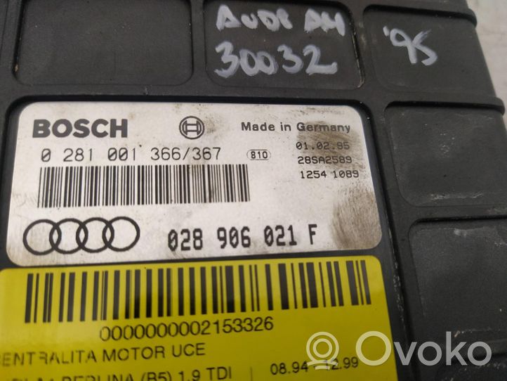 Audi A4 S4 B5 8D Calculateur moteur ECU 0281001366