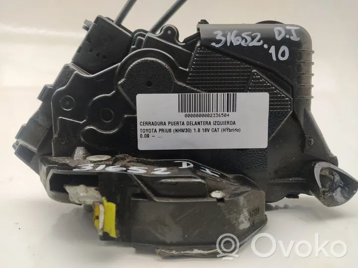 Toyota Prius (XW30) Serrure de porte avant 6904052340