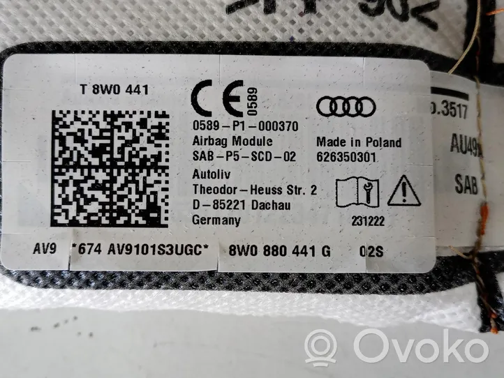 Audi A4 S4 B9 8W Airbag laterale 8W0880441G