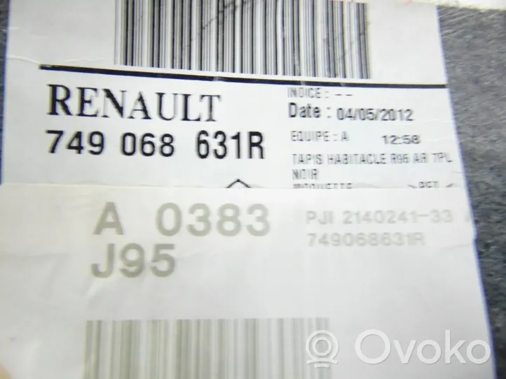 Renault Scenic III -  Grand scenic III Rear floor carpet liner 749068631R
