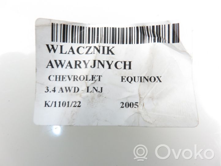 Chevrolet Equinox Hazard light switch 