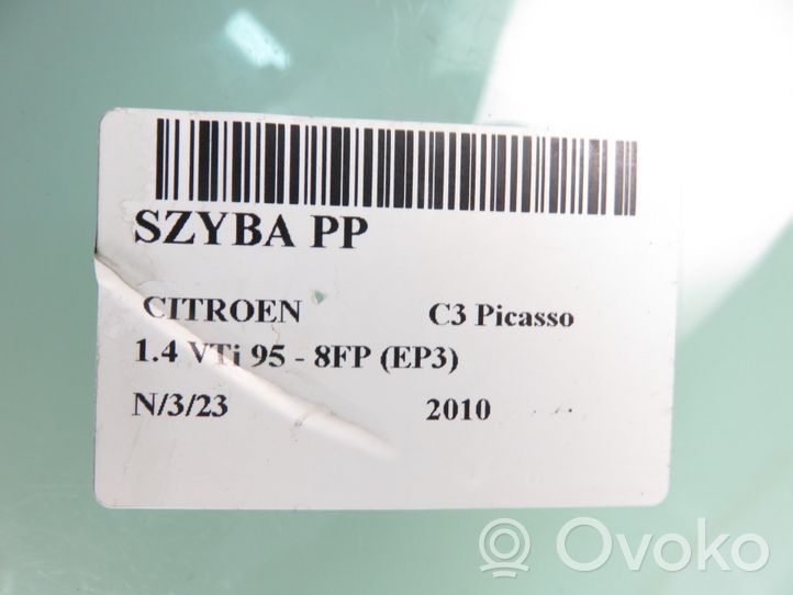 Citroen C3 Picasso Szyba drzwi przednich 