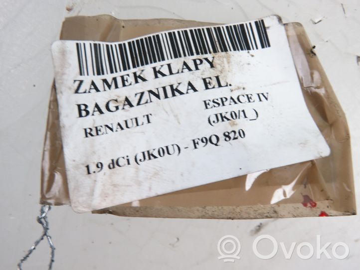 Renault Espace -  Grand espace IV Zamek klapy tylnej / bagażnika 