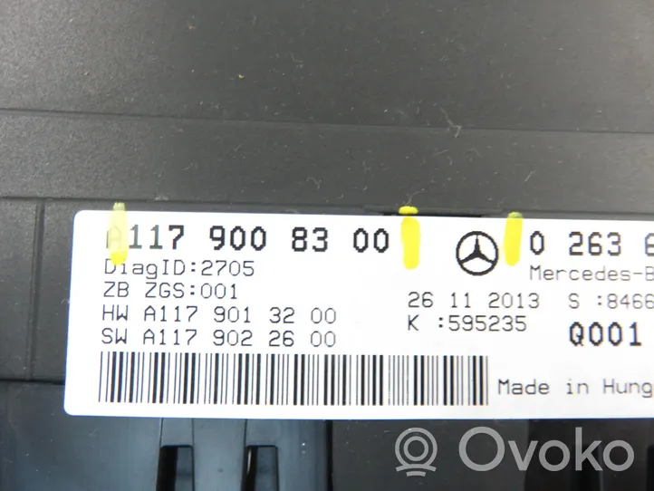 Mercedes-Benz CLA C117 X117 W117 Nopeusmittari (mittaristo) 0263697042