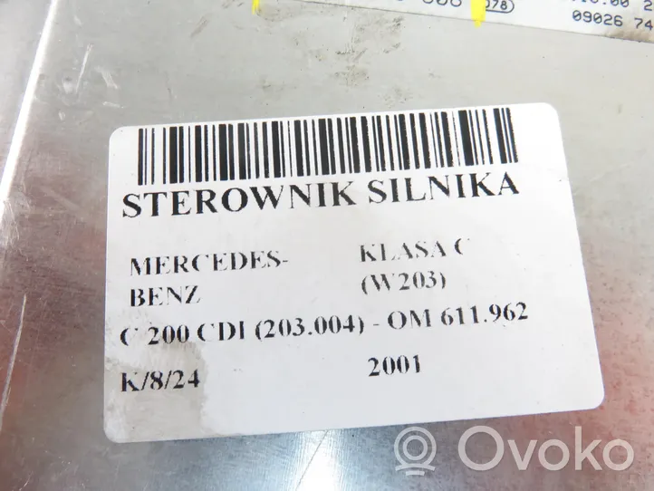 Mercedes-Benz C AMG W203 Sterownik / Moduł ECU 0281010608