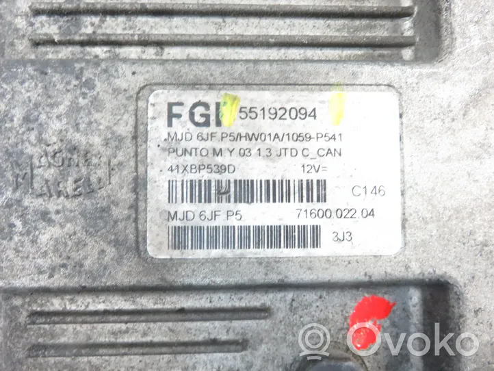 Fiat Punto (188) Sterownik / Moduł ECU 