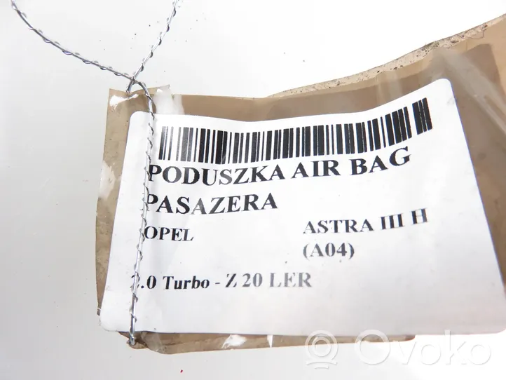 Opel Astra H Poduszka powietrzna Airbag pasażera 