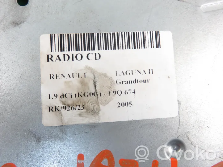 Renault Laguna II Radio/CD/DVD/GPS-pääyksikkö 
