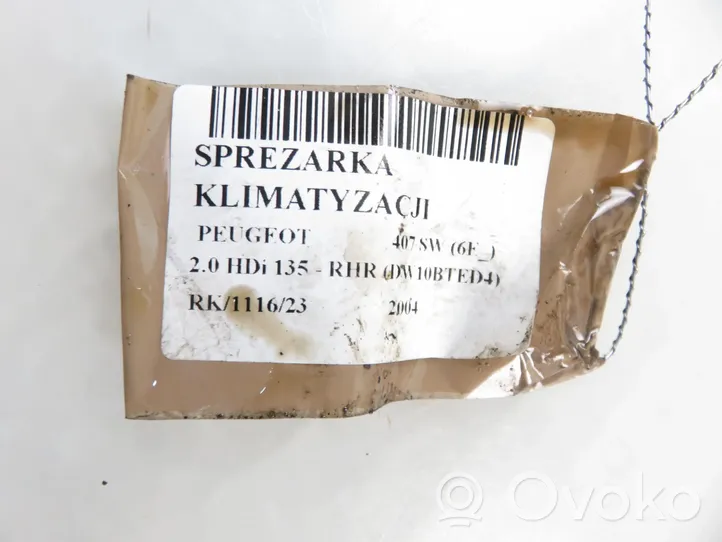 Peugeot 407 Kompresor / Sprężarka klimatyzacji A/C 