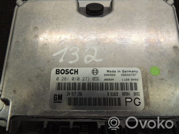 Opel Vectra B Sterownik / Moduł ECU 0281010271