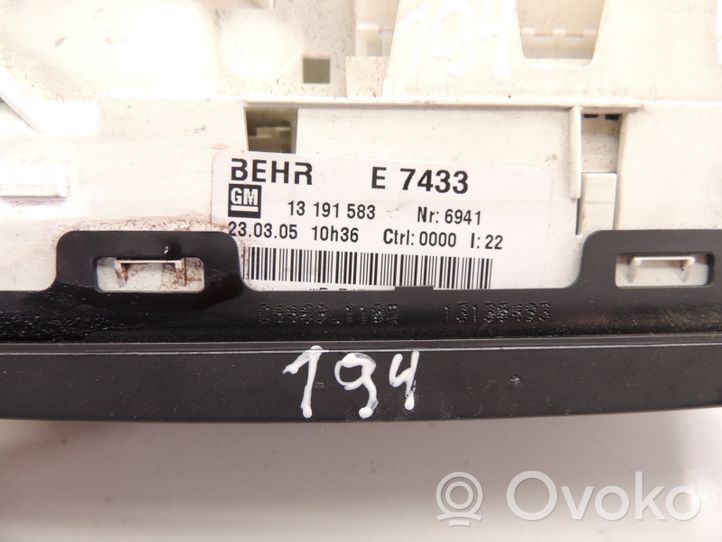 Opel Meriva A Centralina del climatizzatore 13191583