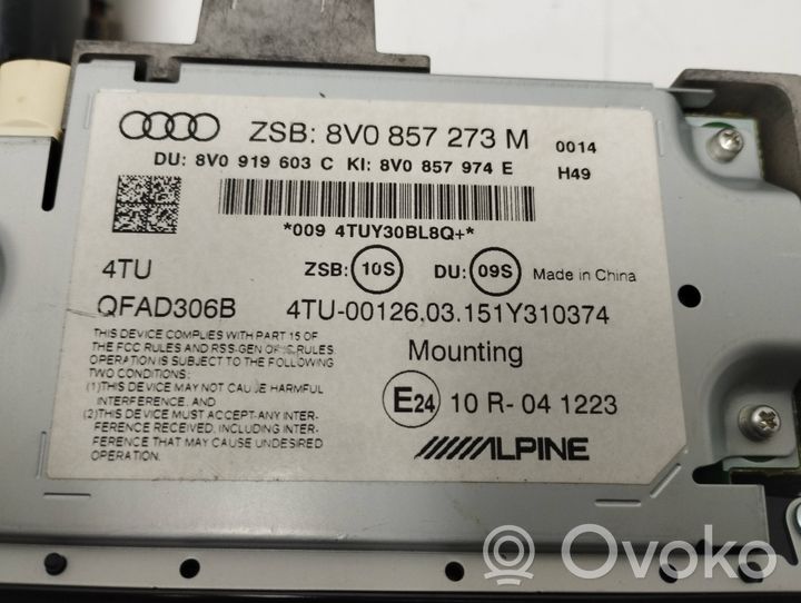 Audi A3 S3 8V Unité principale radio / CD / DVD / GPS 8V0919603C