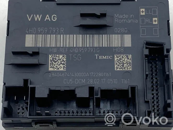 Audi A8 S8 D4 4H Durų elektronikos valdymo blokas 4H0959793R