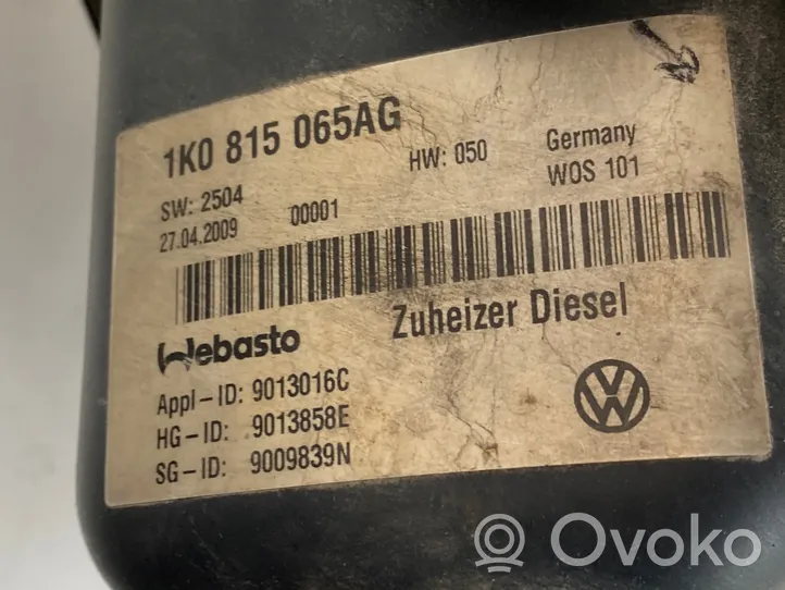 Volkswagen Caddy Pre riscaldatore ausiliario (Webasto) 1K0815065AG