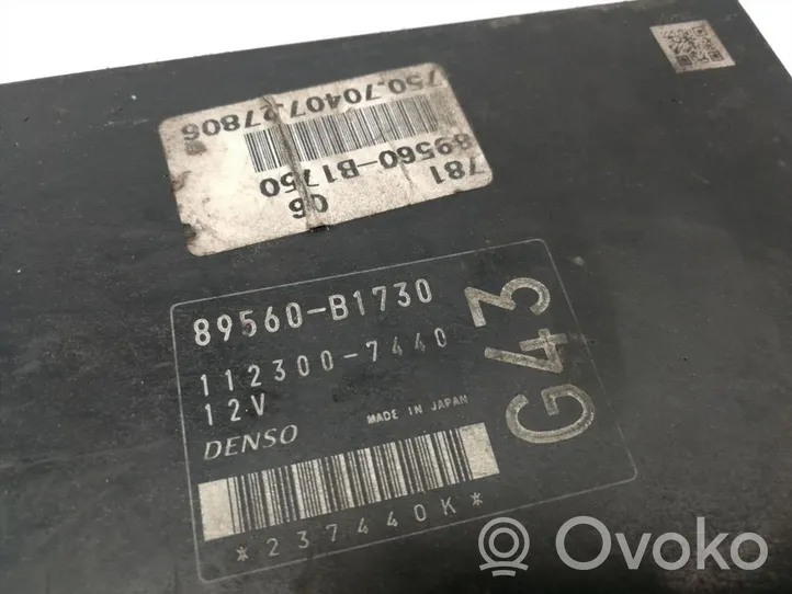 Toyota Yaris Sterownik / Moduł ECU 89560-B1730