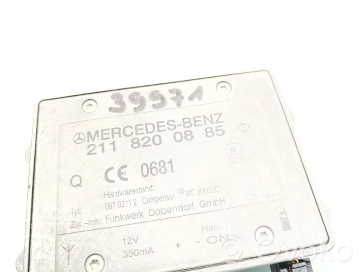 Mercedes-Benz C W203 Module unité de contrôle Bluetooth 2118200885