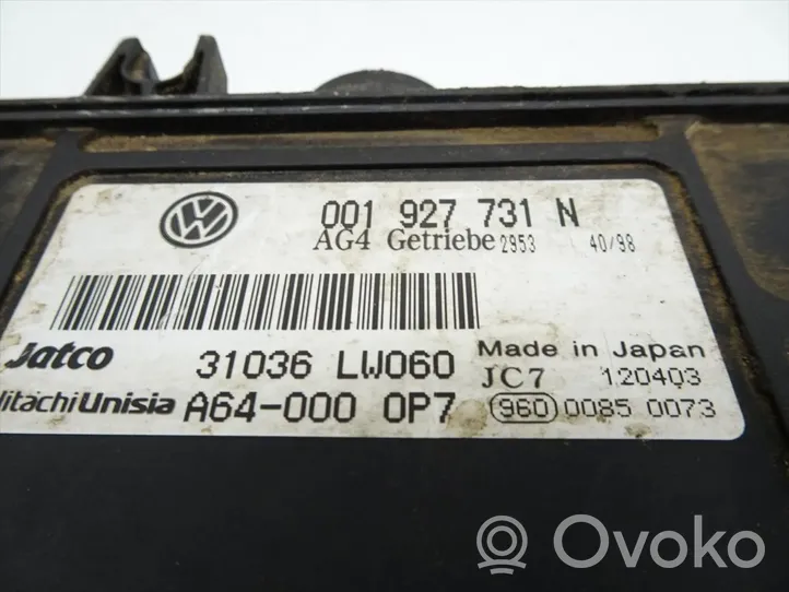 Volkswagen Lupo Vaihdelaatikon ohjainlaite/moduuli 001927731N