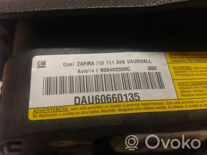 Opel Zafira B Steering wheel airbag 605402300C