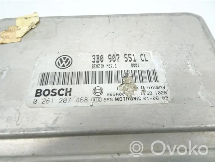 Volkswagen PASSAT B5.5 Variklio valdymo blokas 3B0907551CL