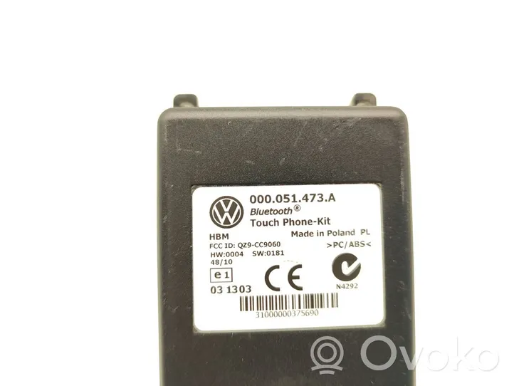 Volkswagen Touareg I Module unité de contrôle Bluetooth 000051473A
