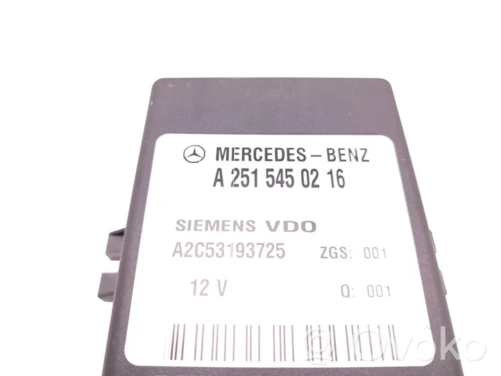 Mercedes-Benz R W251 Oro pakabos valdymo blokas (galinės) A2515450216