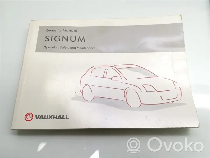 Opel Signum Servisa grāmata --