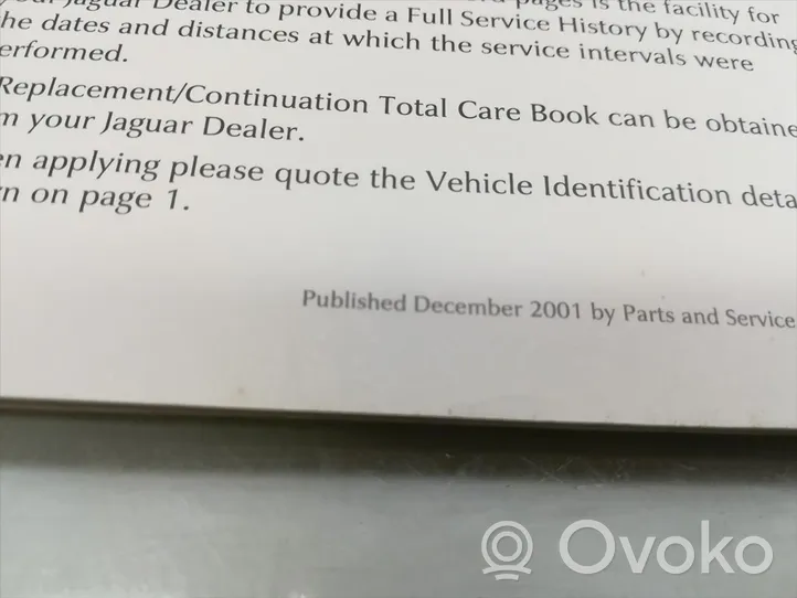 Jaguar X-Type Owners service history hand book 