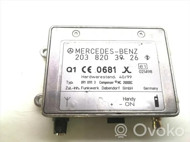 Mercedes-Benz S W220 Antenna control unit 2038203926