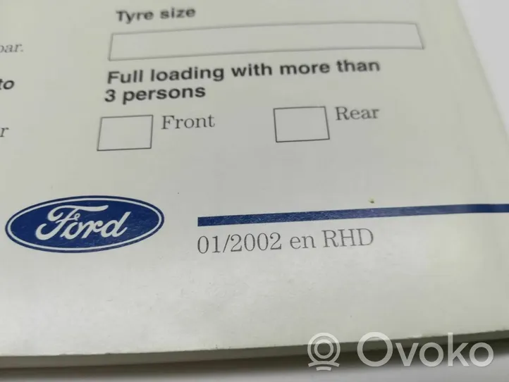 Ford Mondeo MK IV Libretto di servizio dei proprietari 