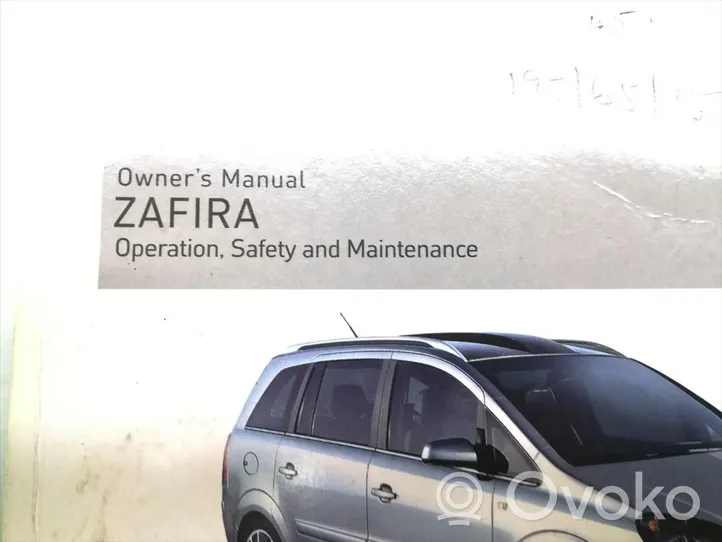 Opel Zafira B Omistajan huoltokirja --