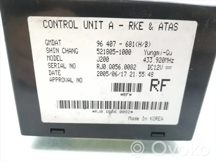 Chevrolet Lacetti Door control unit/module 521805-1000