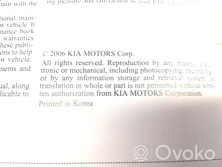 KIA Carens II Libretto di servizio dei proprietari 